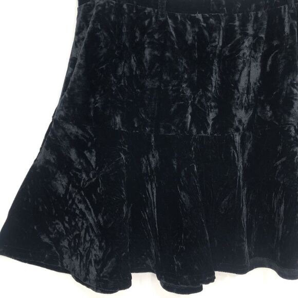 So Black Luxe Velvety Velour Pull On Peplum Mini Skirt NEW - Picture 7 of 16